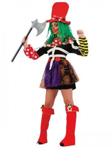 Disfraz de Payasa de Terror para Mujer Payasos, Bufones y Arlequines Limit Sport
