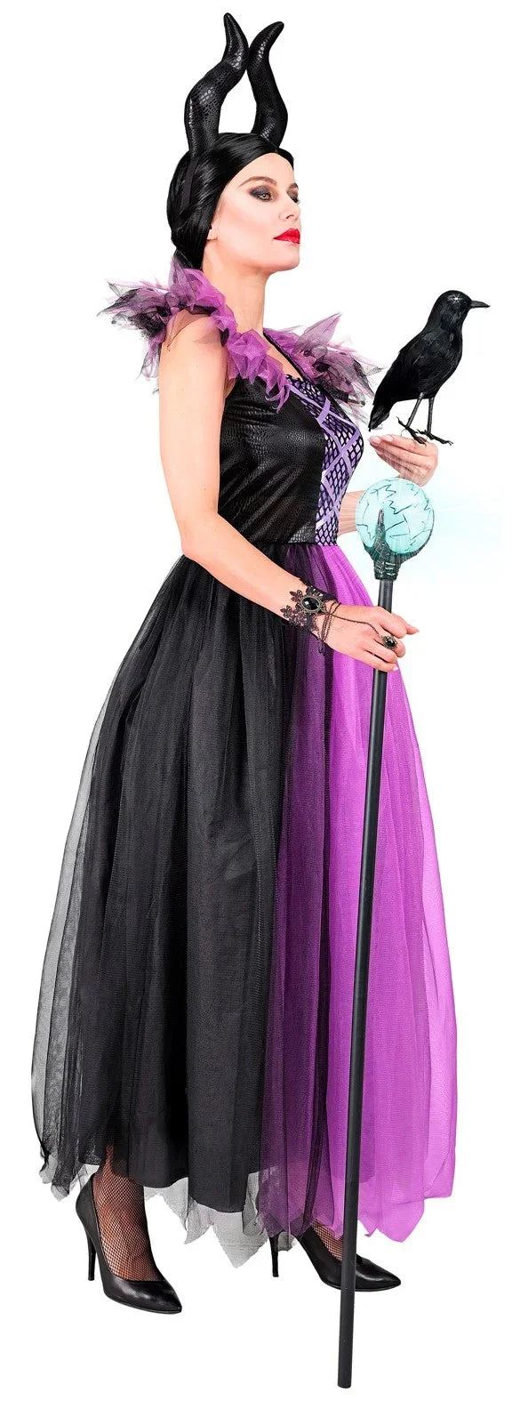 Disfraz de Bruja Maléfica Con Falda de Tul para Mujer Maléfica Widmann