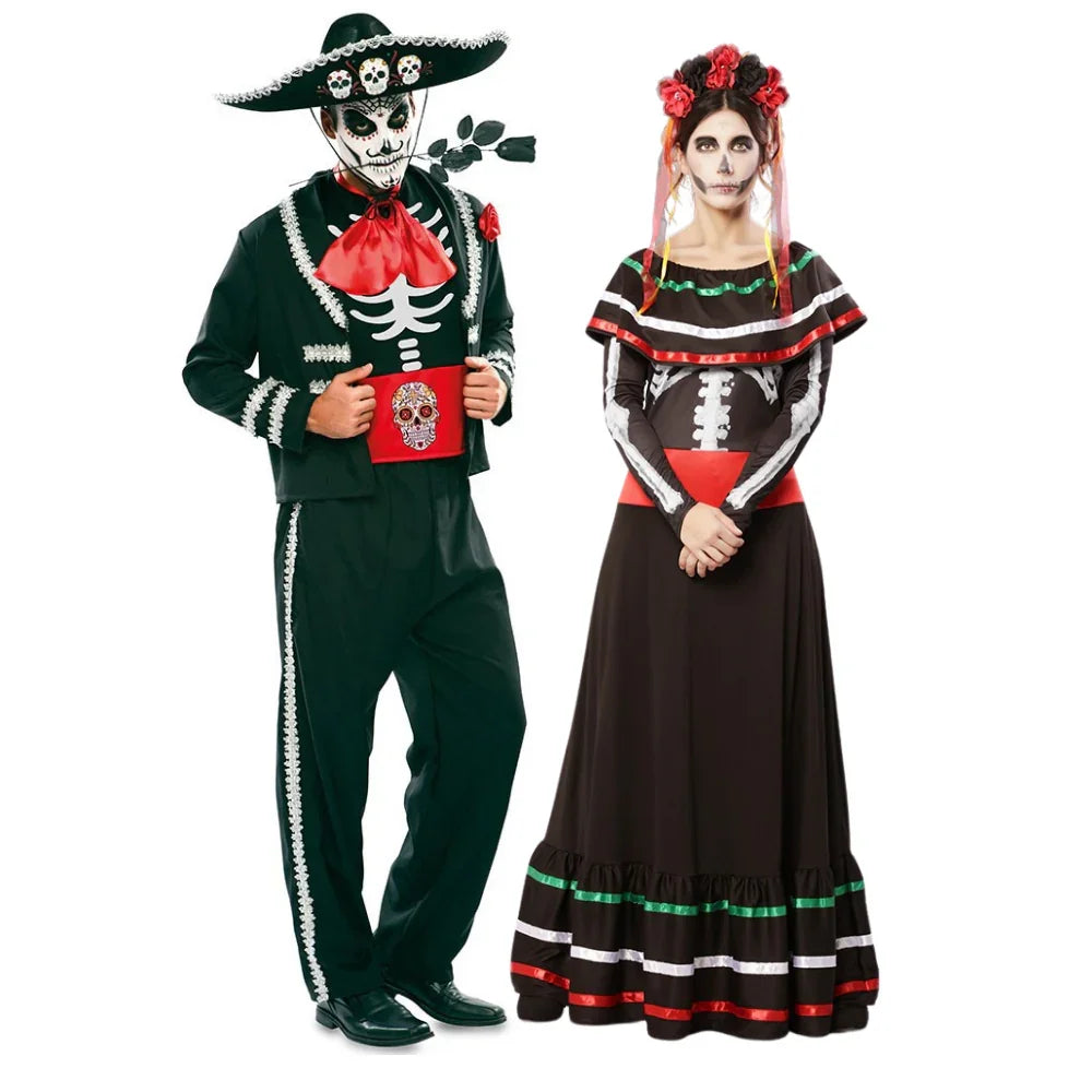 Disfraces en Pareja de Catrín y Catrina Mexicanos Catrina Disfraces Simon