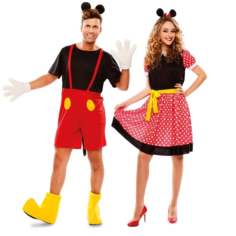 Disfraces en Pareja de Ratoncitos Mickey y Minnie Mickey Mouse & Minnie Mouse Disfraces Simon