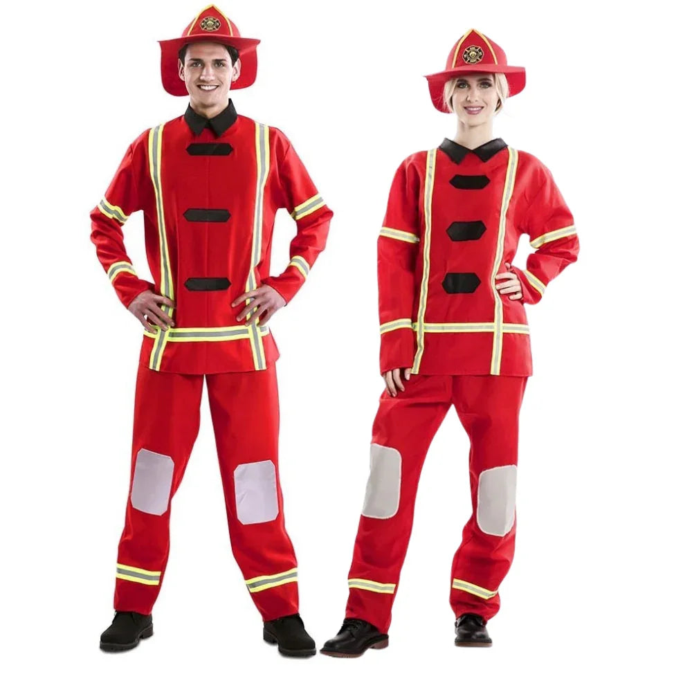 Disfraces en Pareja de Bomberos Rojos Bomberos Disfraces Simon
