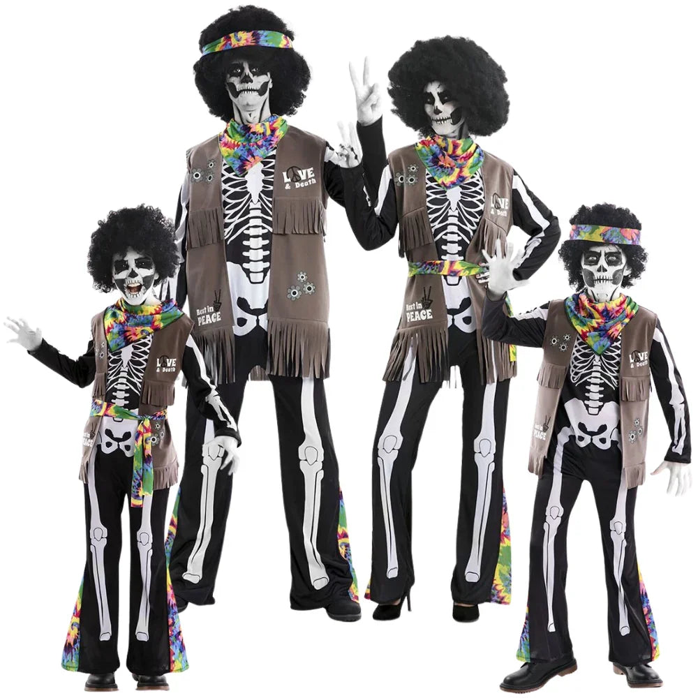 Disfraces para Grupo de Esqueletos Hippies Esqueletos Disfraces Simon