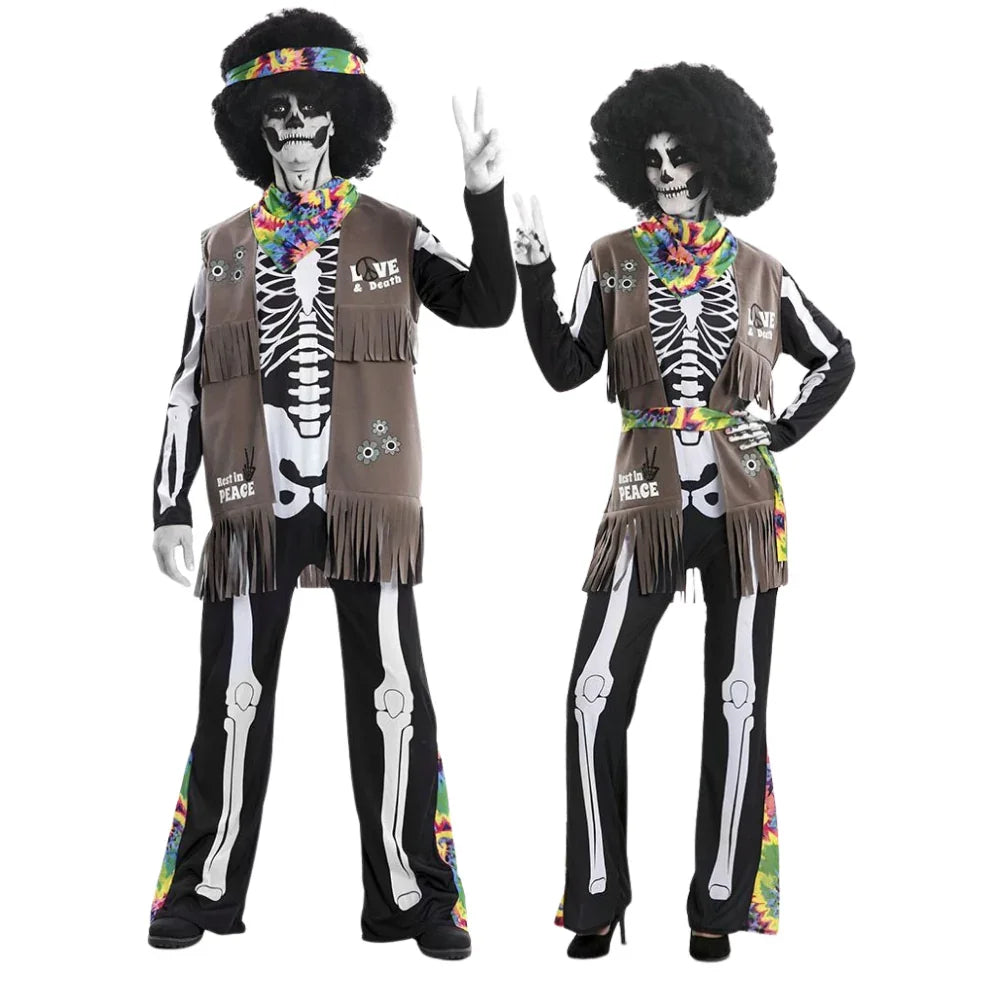 Disfraces en Pareja de Esqueletos Hippies Esqueletos Disfraces Simon