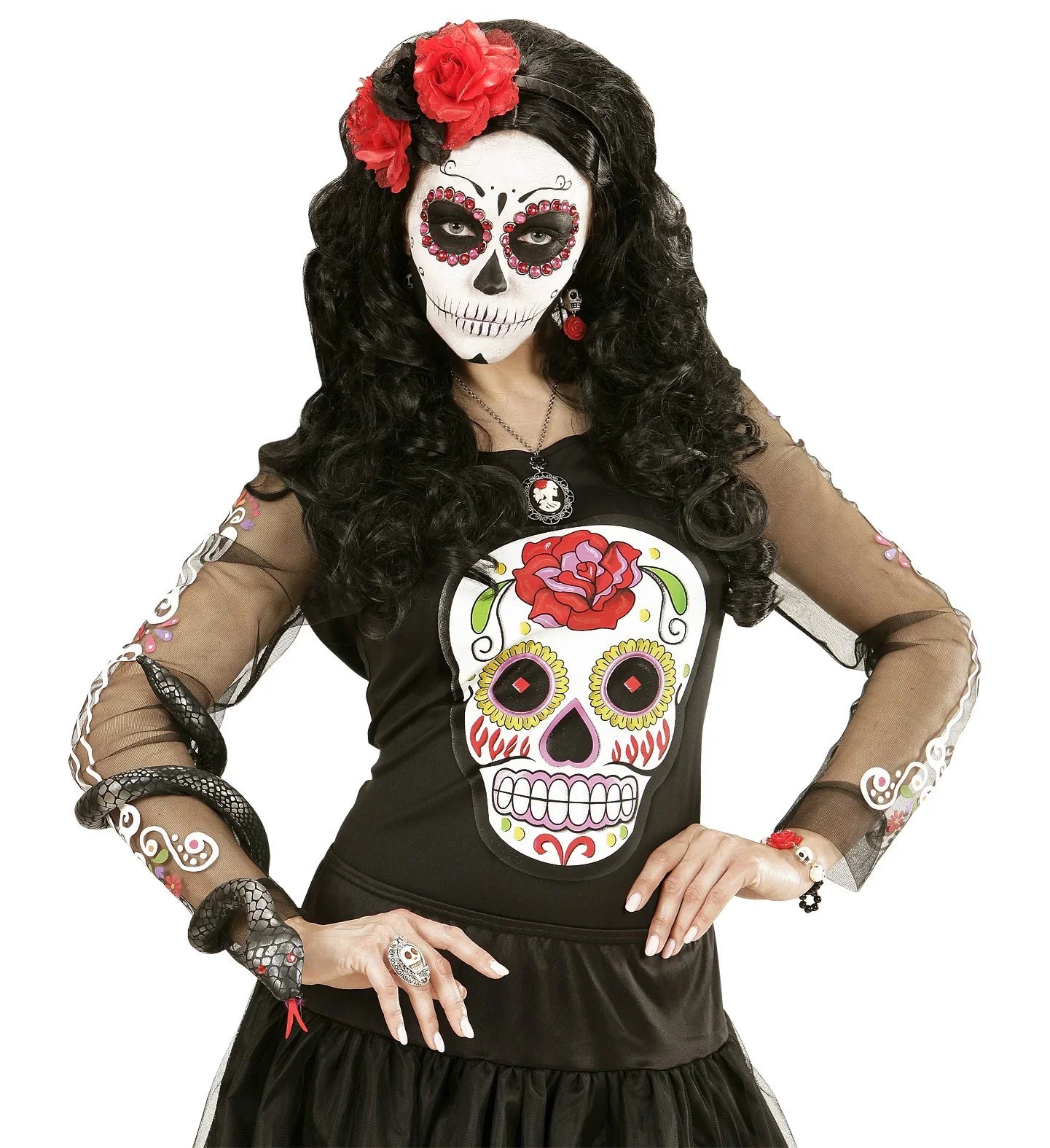 Serpiente con brillos plata moldeable COMPLEMENTOS Widmann