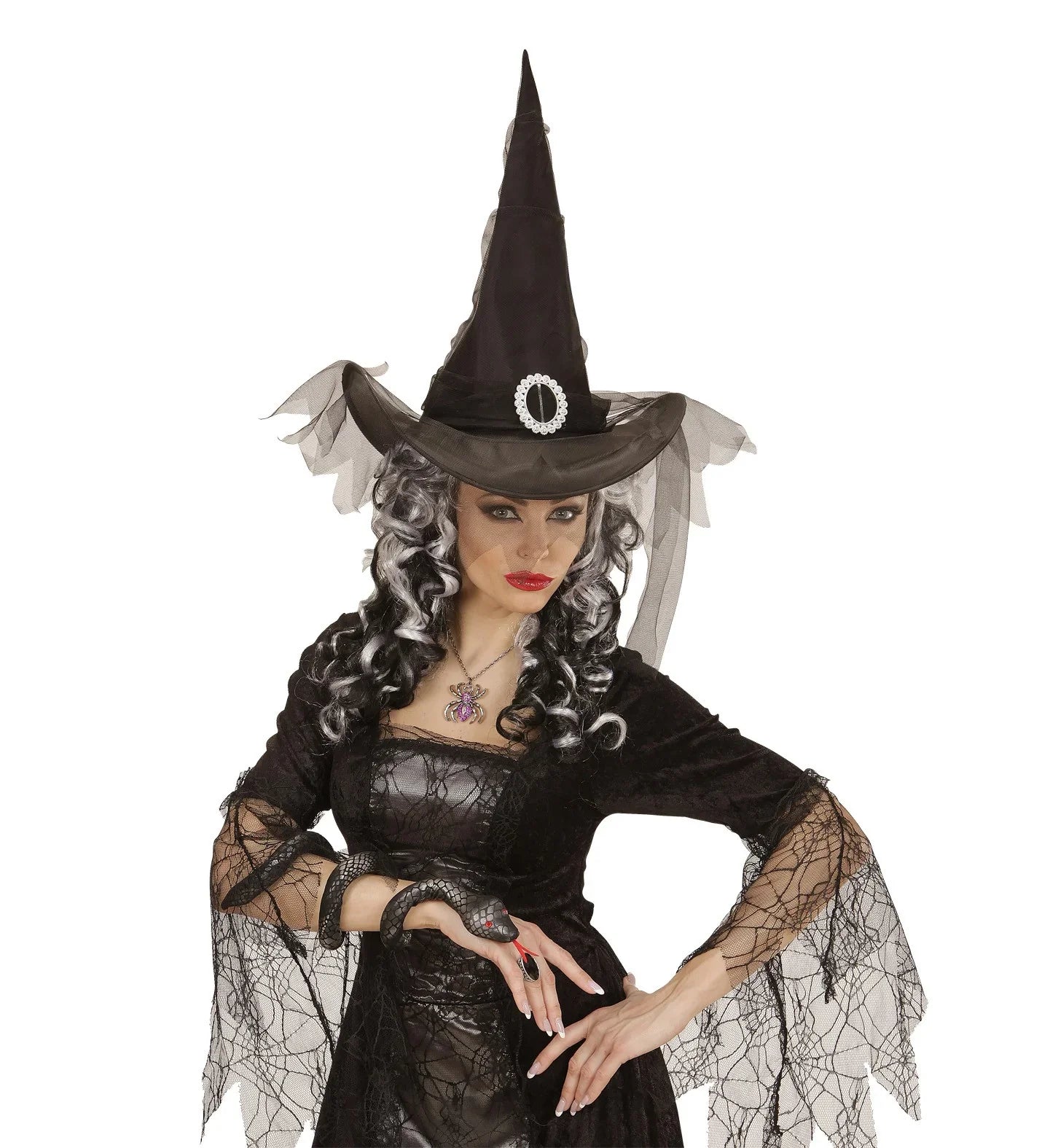 Serpiente con brillos plata moldeable COMPLEMENTOS Widmann