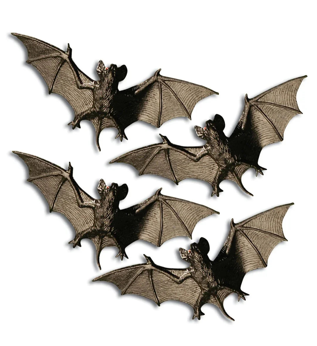Cuatro Murciélagos Negros para Decoración COMPLEMENTOS Widmann