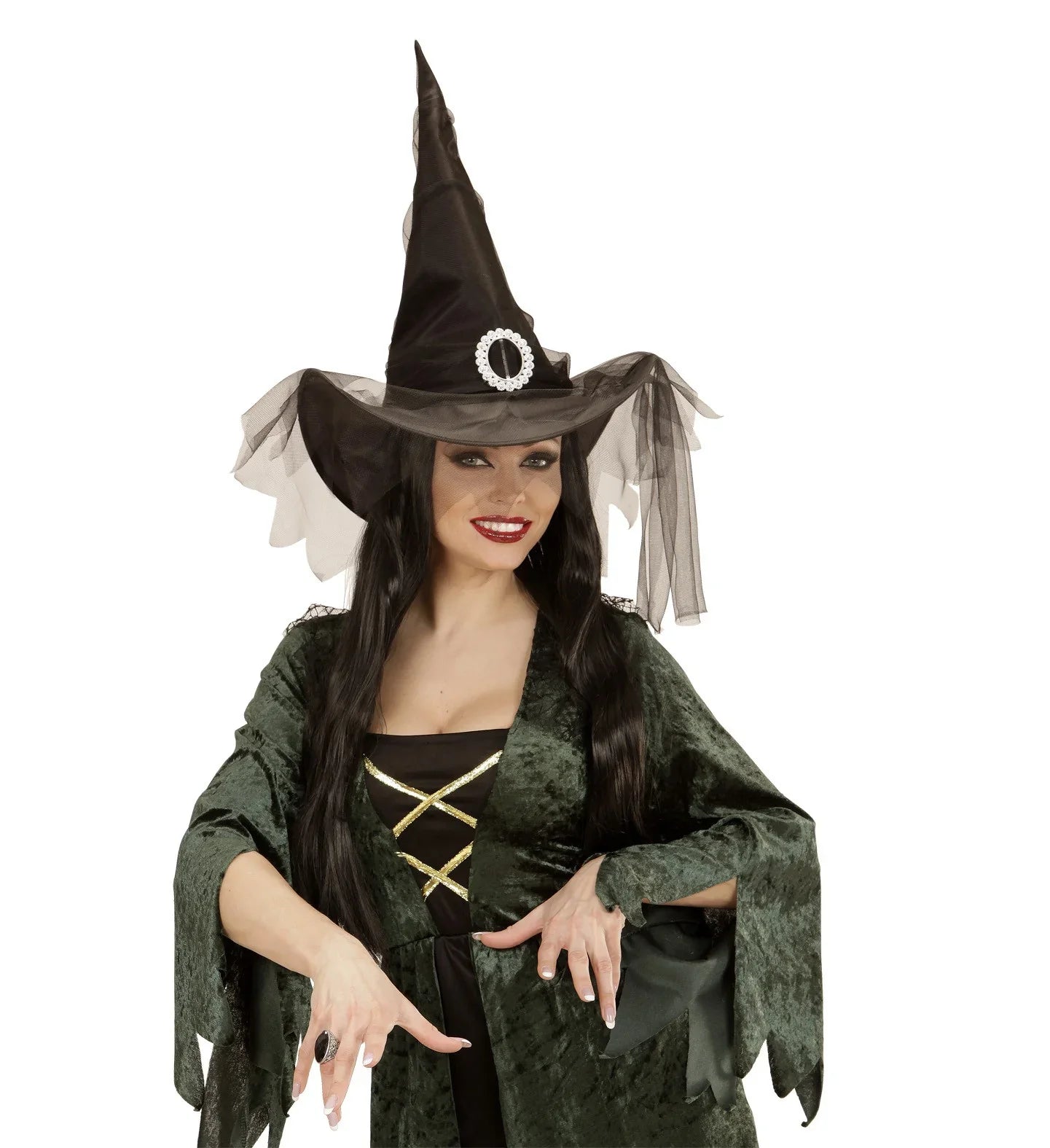 Sombrero de bruja con tul Sombreros y Gorros Widmann