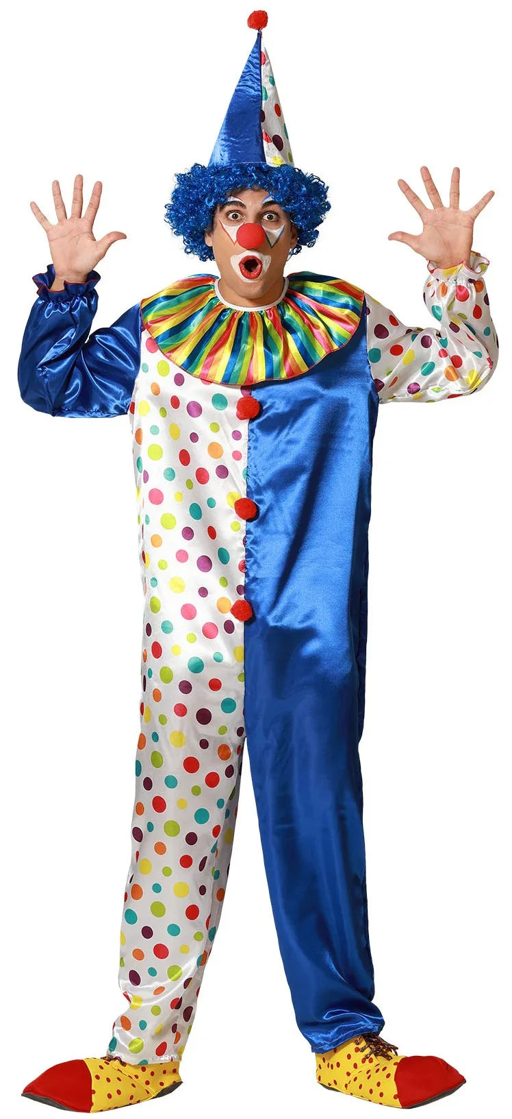Disfraces para Grupo de Payasos Azules con Lunares Payaso Disfraces Simon