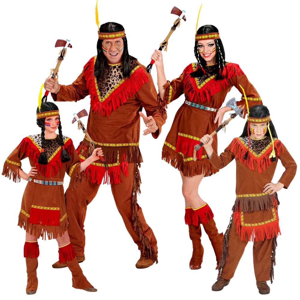 Costumi per Gruppo di Indiani Pellerossa