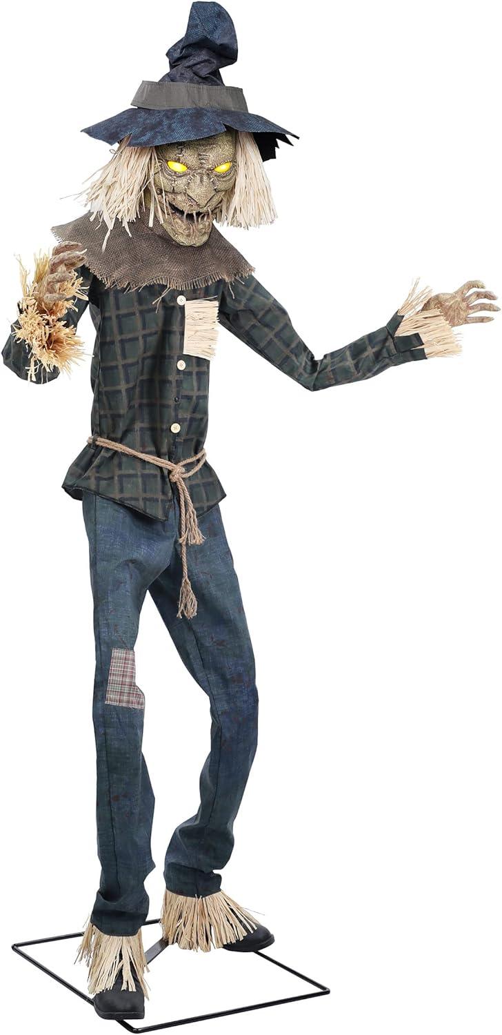 Espantapájaros Terrorífico con Movimiento, Luz y Sonido Decoración Halloween Palmer