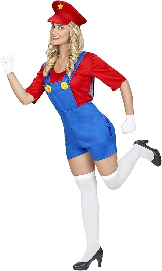 Disfraz de Super Mario con Pantalón Corto para Mujer Super Mario Bros y Luigi Widmann