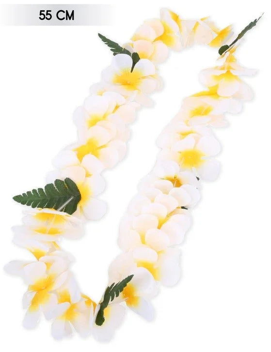 Collar de Flores Hawaiano Amarillo Collares Hawaianos Partilandia