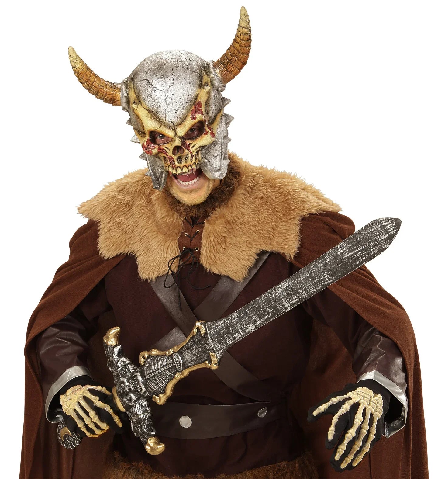 Máscara Vikingo Terrorífico con cuernos Máscaras y Caretas Widmann