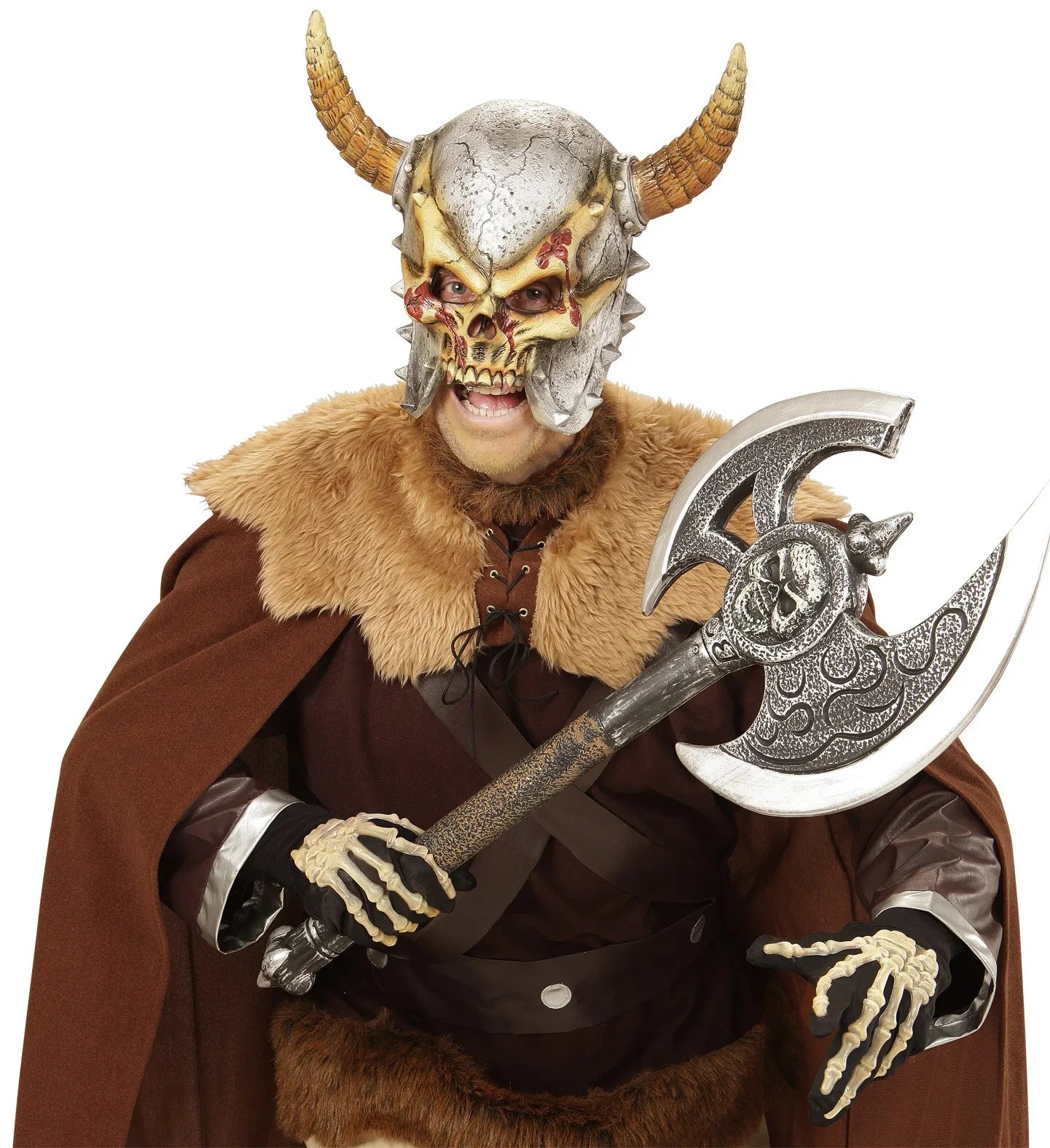 Máscara Vikingo Terrorífico con cuernos Máscaras y Caretas Widmann