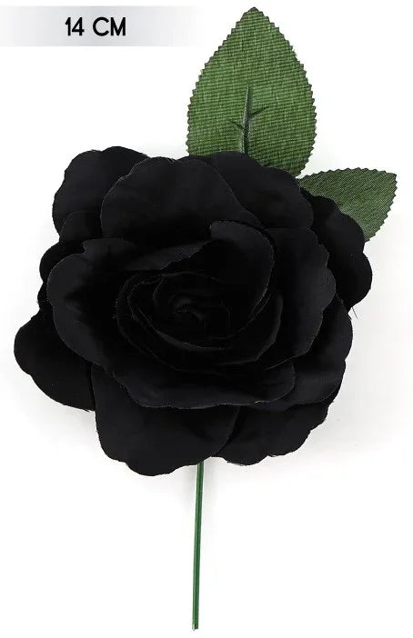 Rosa Negra Elegante Flores Partilandia