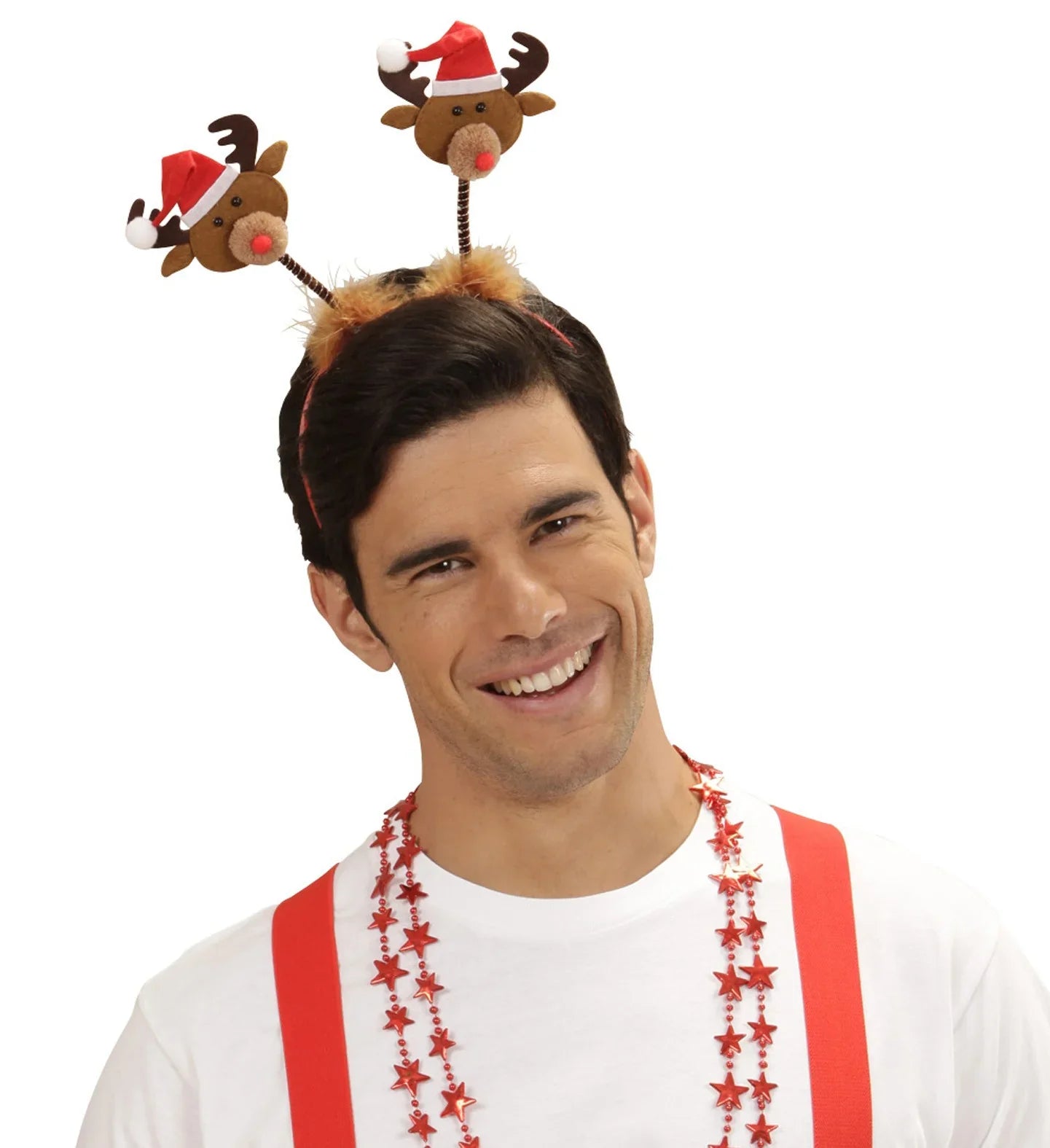 Diadema de Renos con Gorro de Papá Noel Navidad Widmann