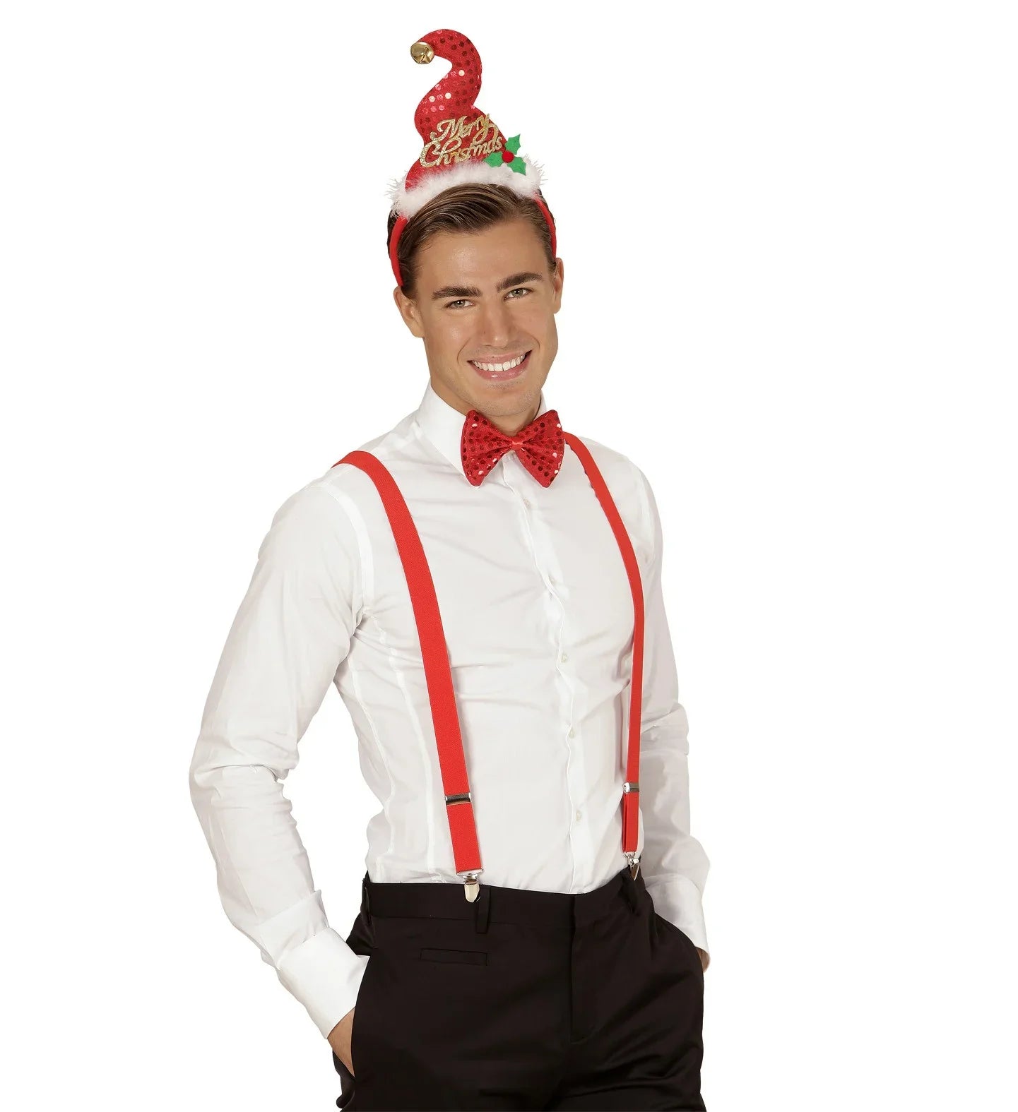 Mini Sombrero Papa Noel con pajarita Navidad Widmann