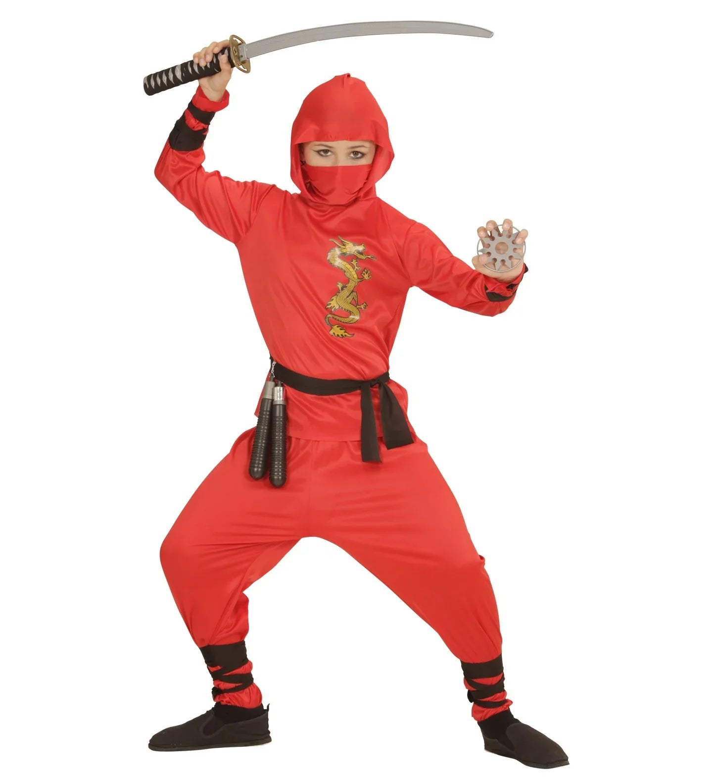 Disfraz de Dragon Ninja Rojo para Niños INFANTILES Widmann