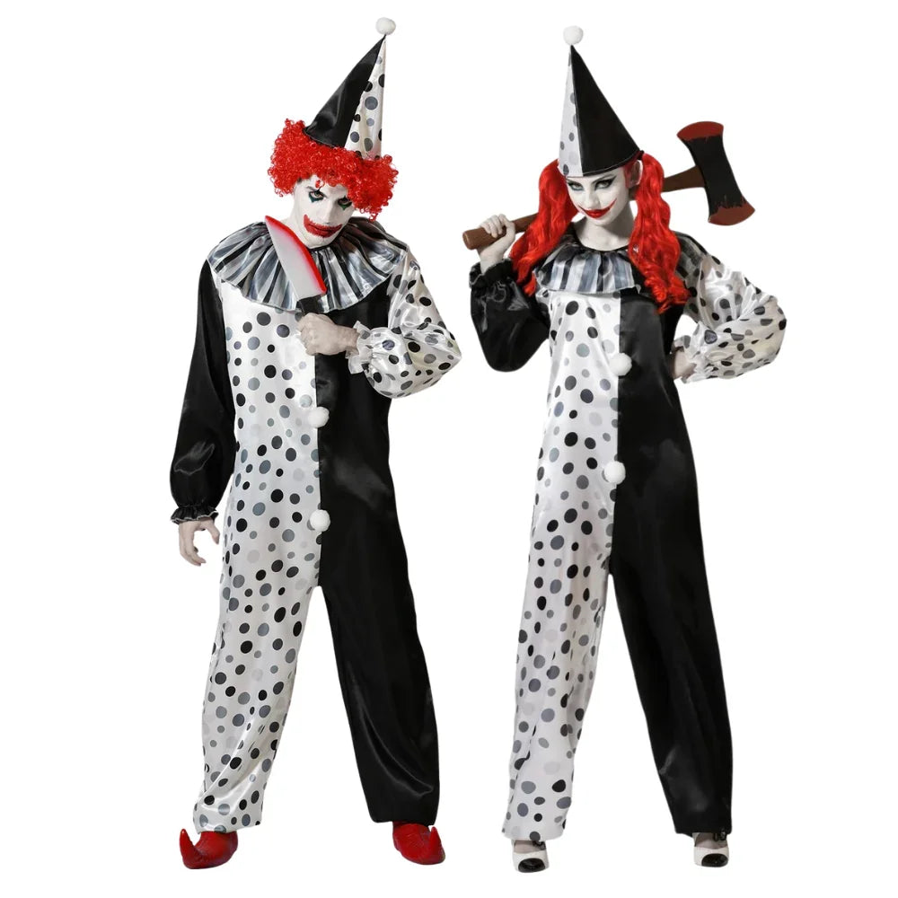 Disfraces en Pareja de Payaso Asesino Blanco y Negro Payasos Asesinos Disfraces Simon