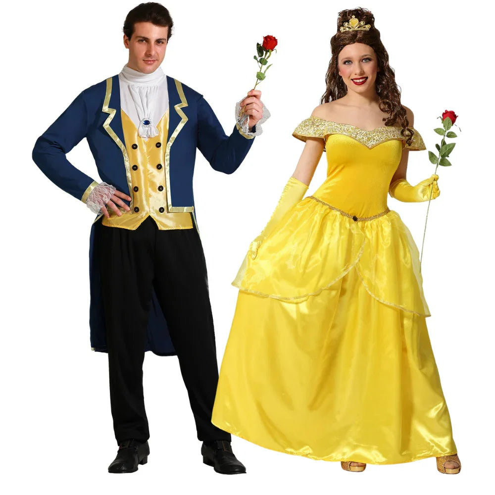 Disfraces en Pareja de Bella y Príncipe Adam La Bella y la Bestia Disfraces Simon