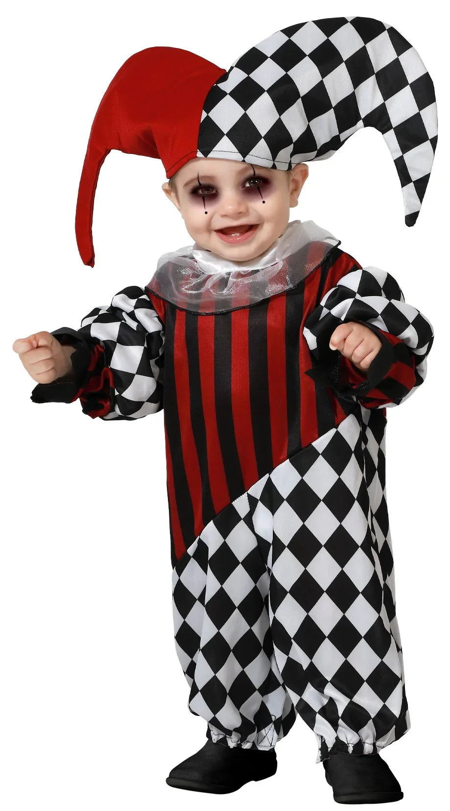 Disfraz de Arlequín Demoníaco para Bebé Payasos Asesinos Atosa