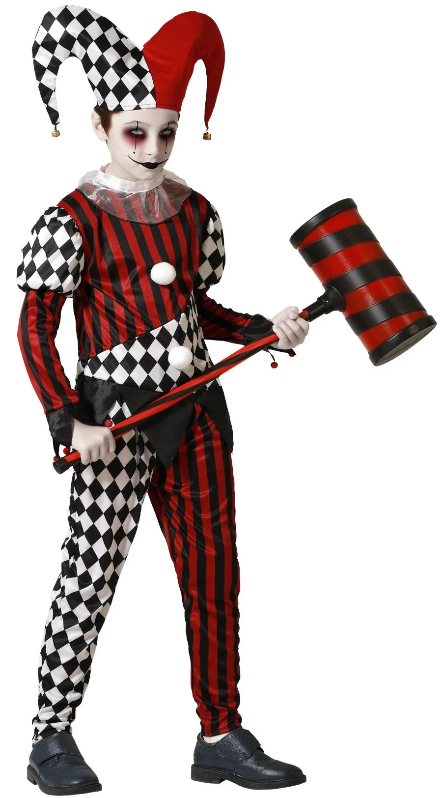 Disfraz de Arlequín Demoníaco para Niño Payasos Asesinos Atosa