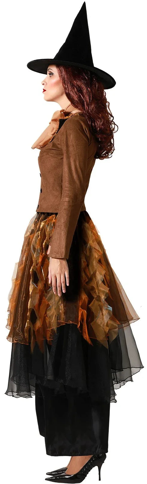 Disfraz de Bruja Elegante Marrón para Mujer Brujas Atosa