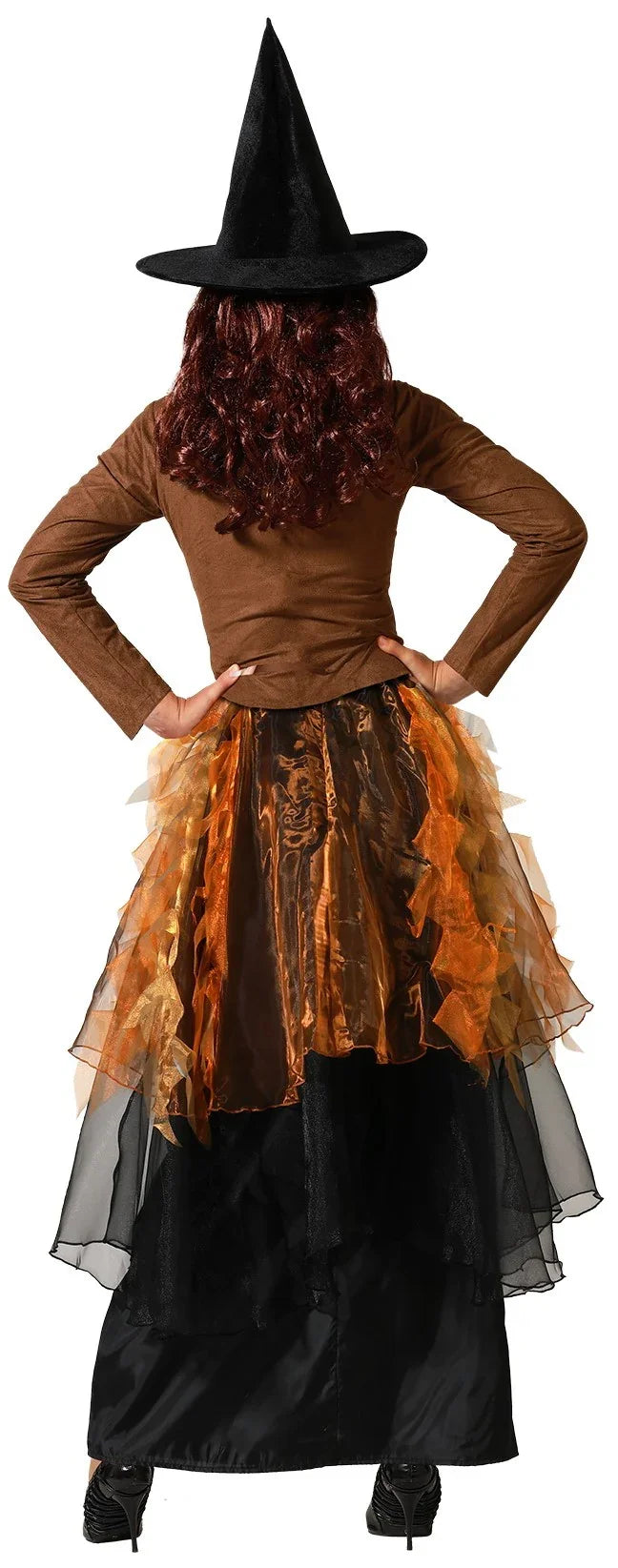 Disfraz de Bruja Elegante Marrón para Mujer Brujas Atosa