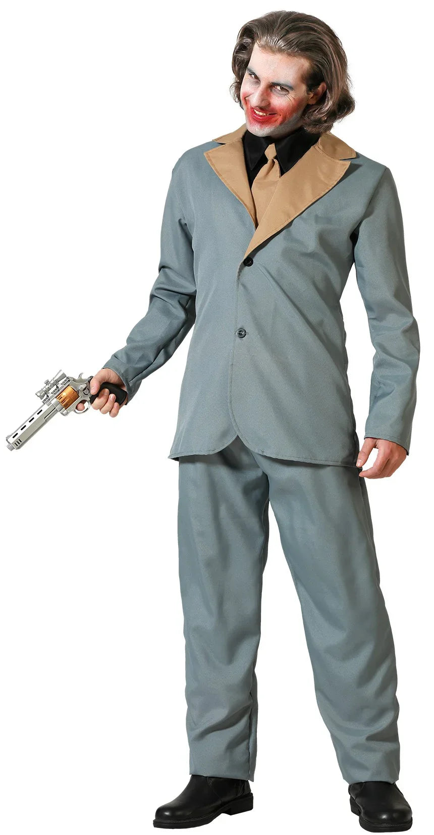 Disfraces en Pareja de Joker Gris y Harley Roja Superhéroes Disfraces Simon