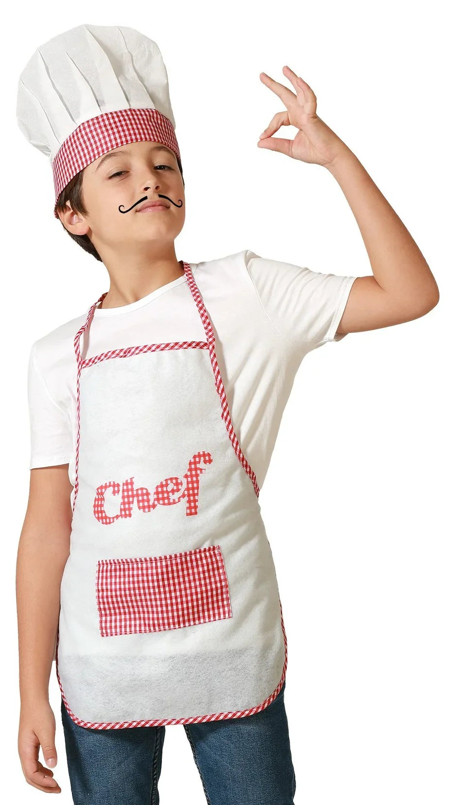 Kit de Disfraz de Cocinero Chef Rojo Infantil Cocineros Infantiles Atosa