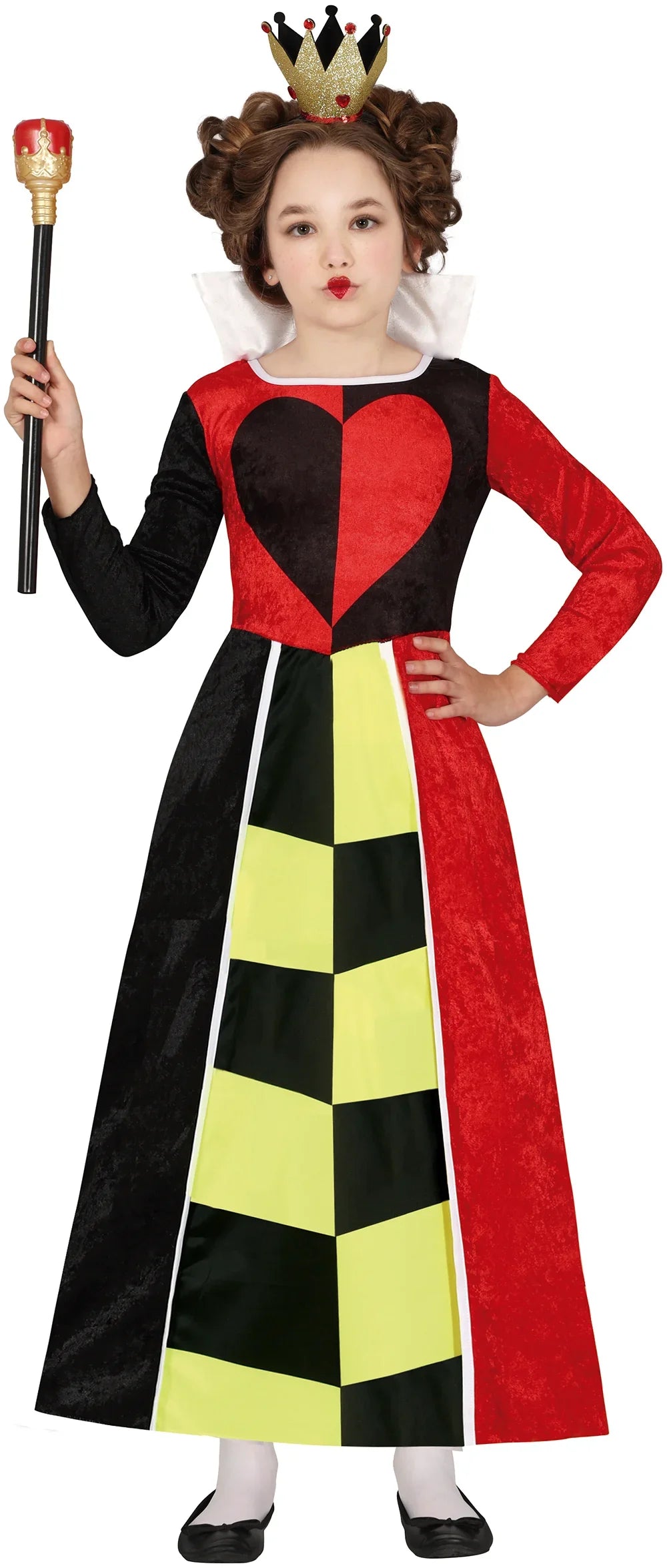 Disfraz de Reina de Corazones de Alicia para Niña Reina de Corazones Guirca