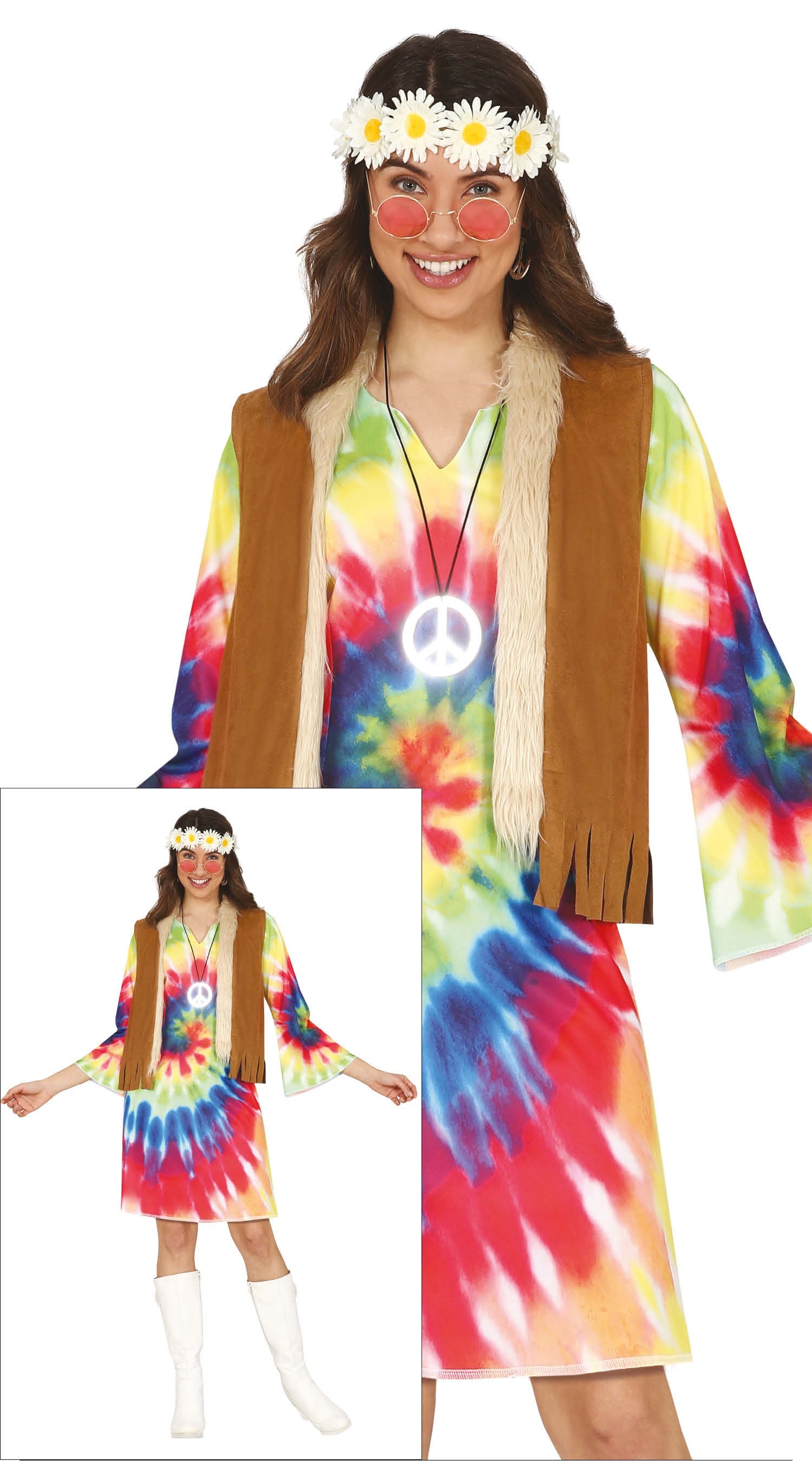 Vestido Hippie Multicolor para Mujer