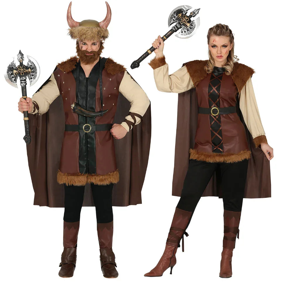 Disfraces en Pareja de Vikingos Bárbaros Vikingos Disfraces Simon