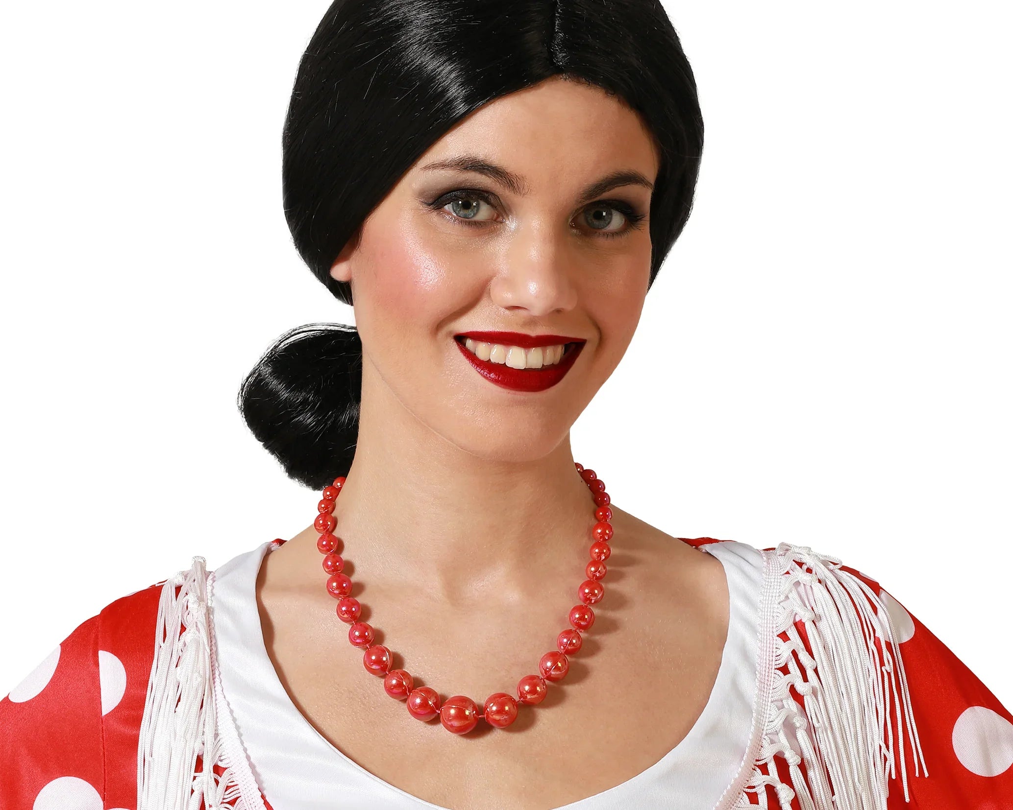 Collar de Flamenca Rojo Metalizado Collares, Colgantes y Gargantillas Atosa