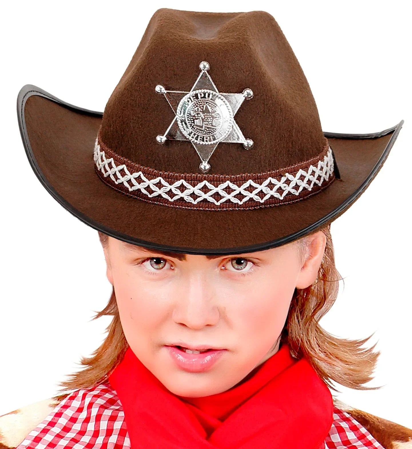 Sombrero de Sheriff Marrón Infantil Sombreros de Vaquero Widmann