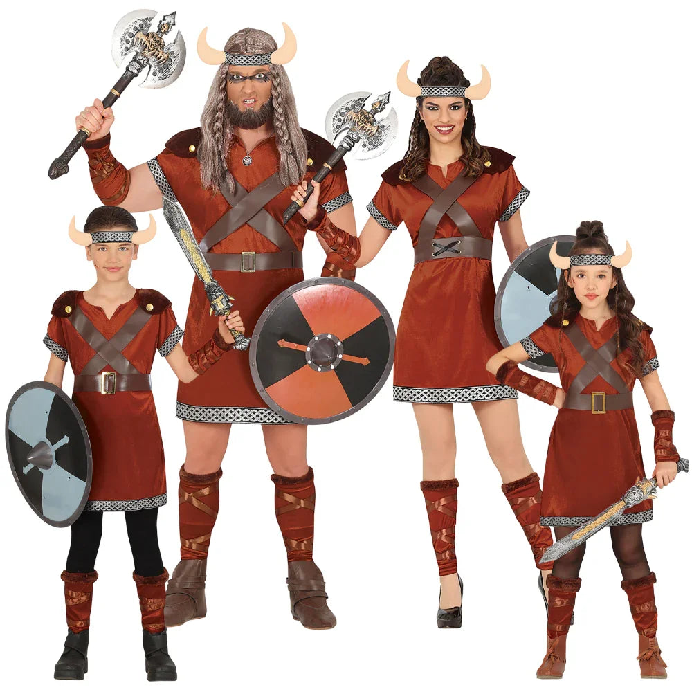 Disfraces para Grupo de Guerreros Vikingos Marrones Vikingo Disfraces Simon