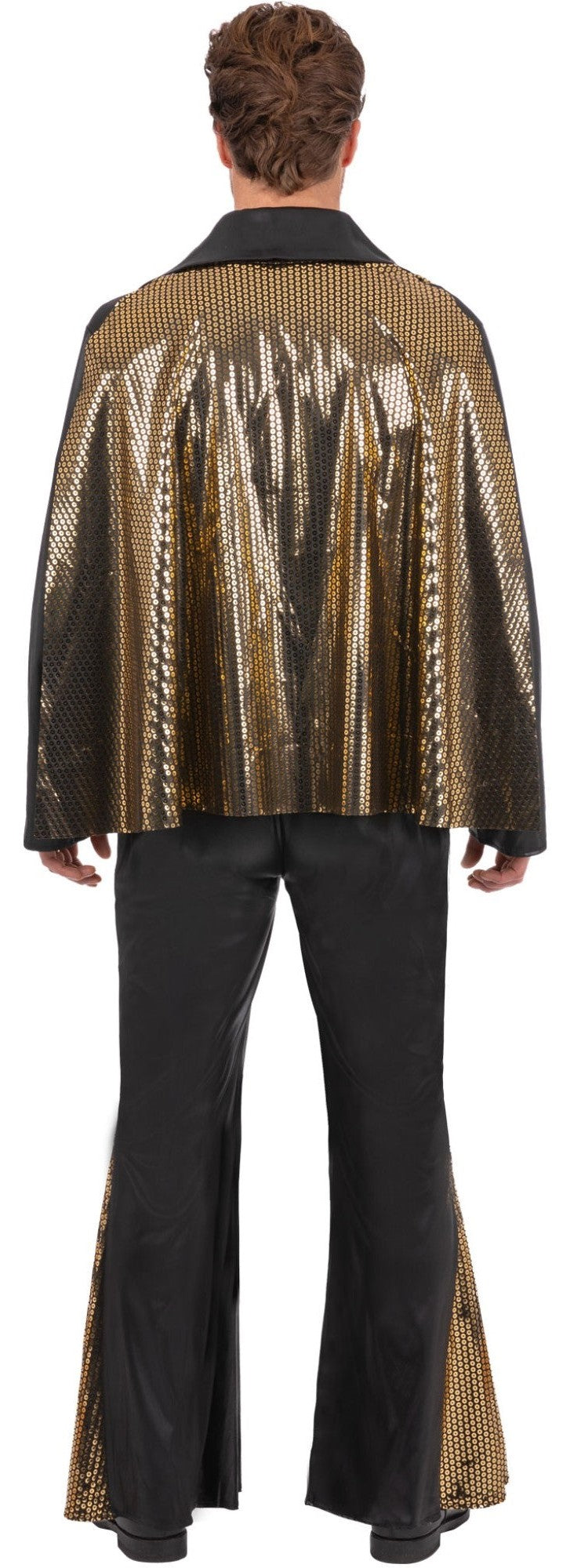 Disfraz de Elvis Negro Escotado para Hombre Elvis Smiffys