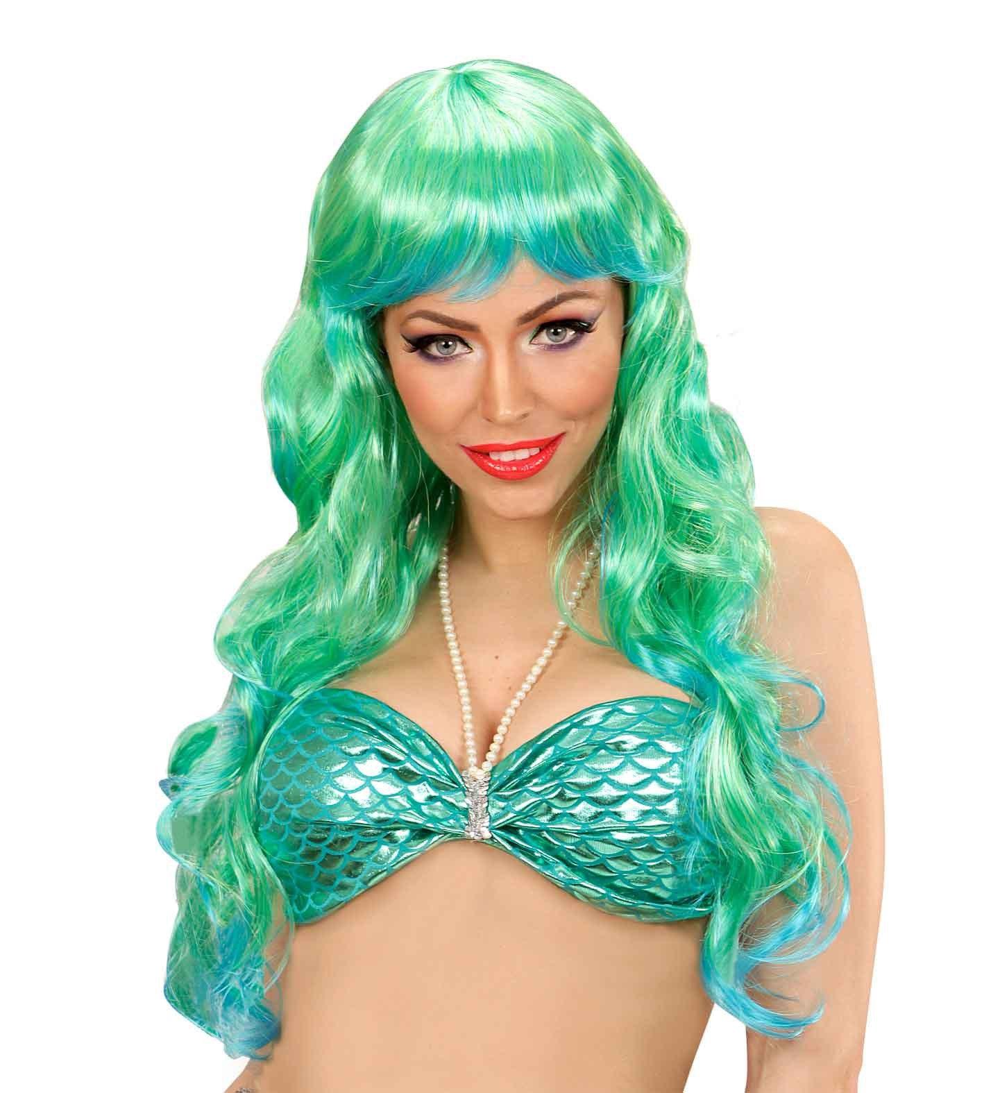 Peluca de Sirena Verde Pelucas Widmann