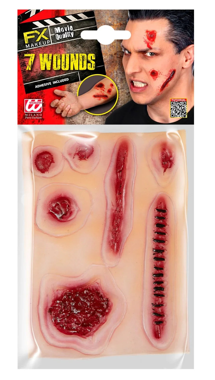 Siete Heridas de Látex Maquillaje Halloween Widmann