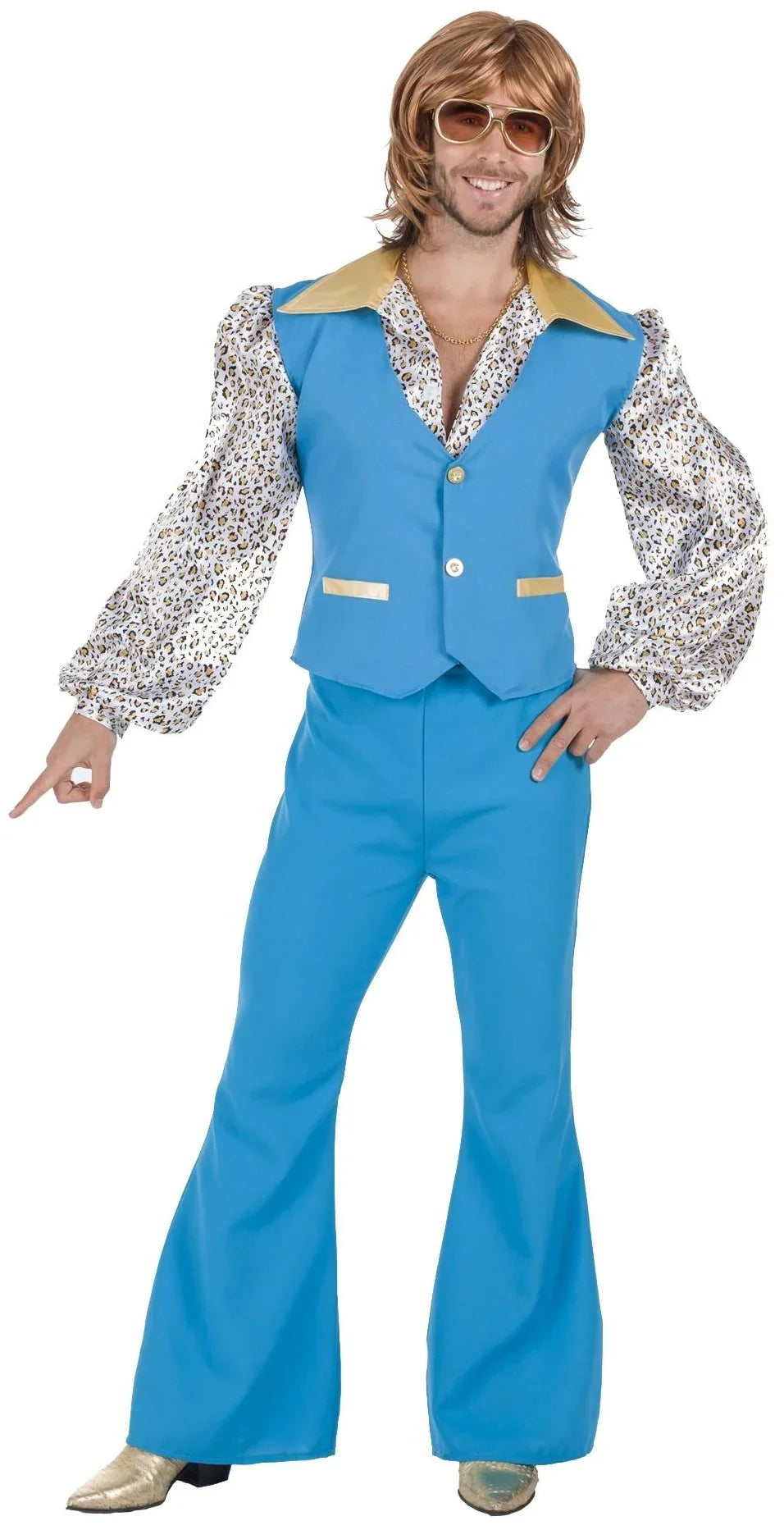 Disfraces en Pareja de Disco Años 70 Azul Disco Disfraces Simon