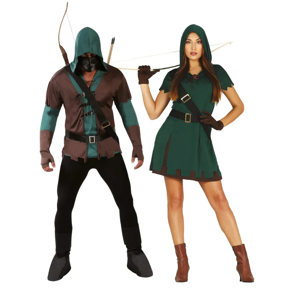 Disfraces en Pareja de Arqueros del Bosque Robin Hood y Arquero Disfraces Simon