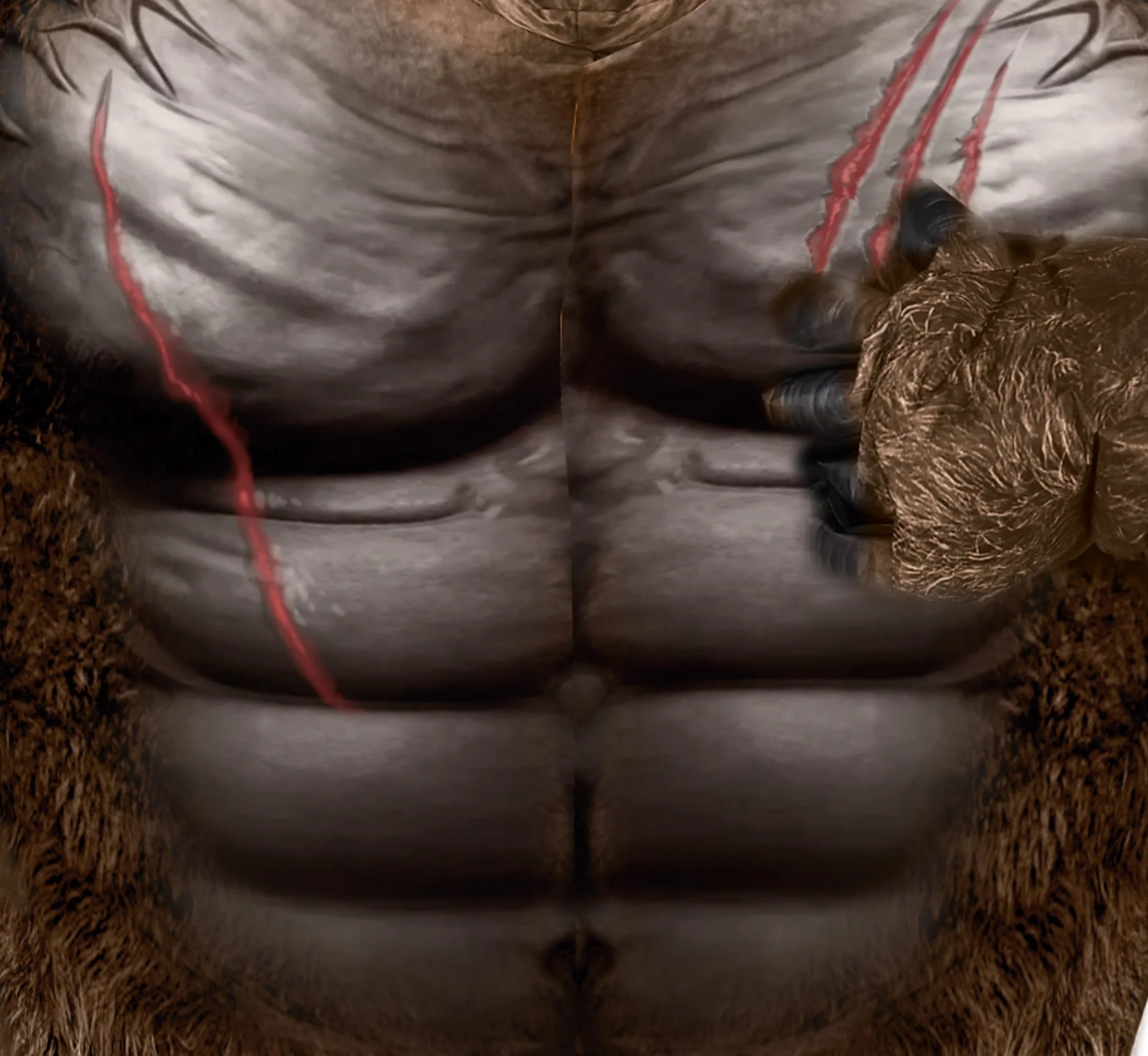 Disfraz de King Kong Furioso Hinchable para Hombre Mono y Gorila Guirca