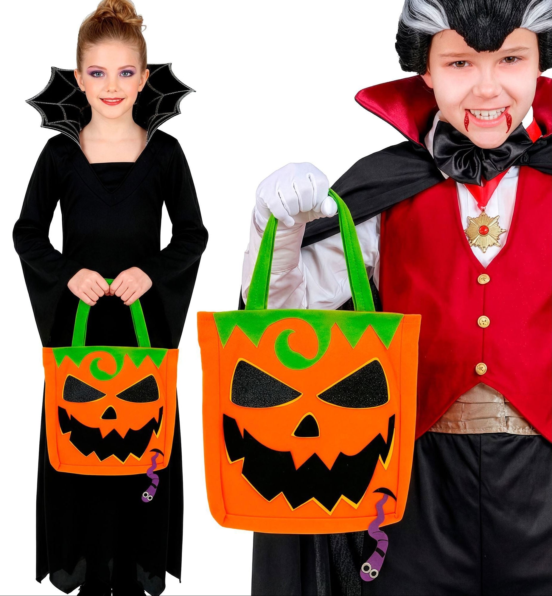 Borsa di Halloween "Trick or Treat" di Zucca per bambini