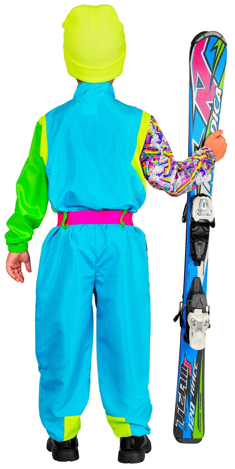 Costumi per Gruppo di Sciatore Blu e Verde Neon