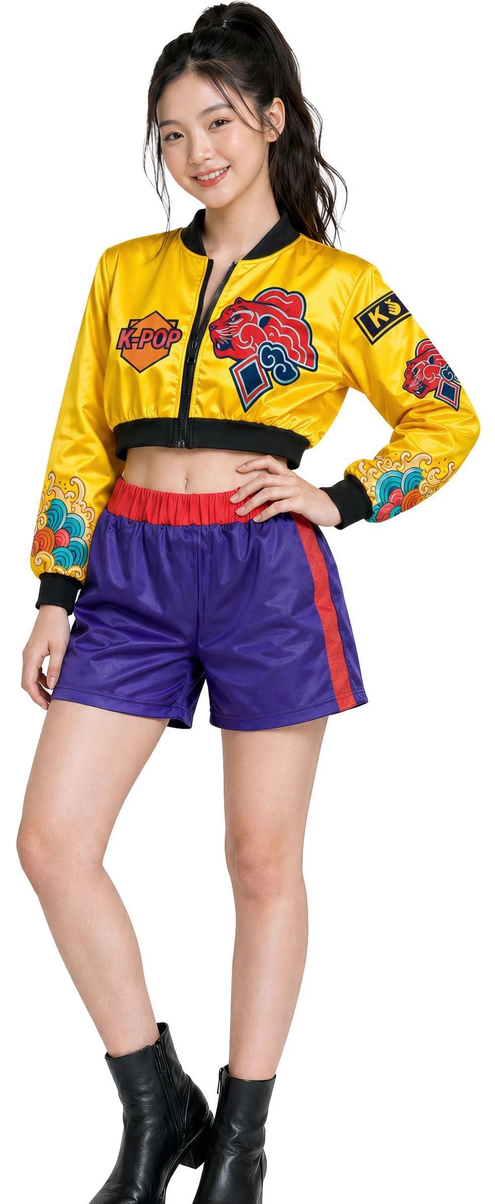Costume di Rumi Basic Bomber K-pop per Donna