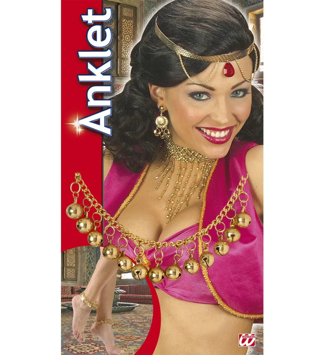 Tobillera con cascabeles dorados Joyas y Bisutería Widmann