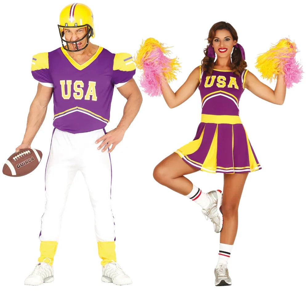 Disfraces en Pareja de Quarterback y Animadora Deportes y Animadoras Disfraces Simon