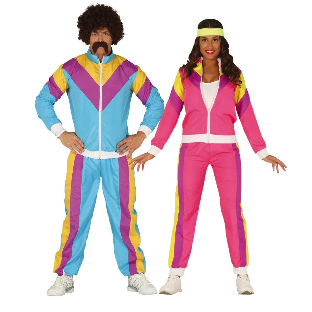 Disfraces en Pareja de Chándal Ochentero Chándales de Táctel Años 80 Disfraces Simon