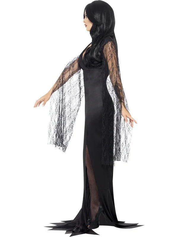Disfraz de Morticia Gótica para Mujer Halloween Smiffys