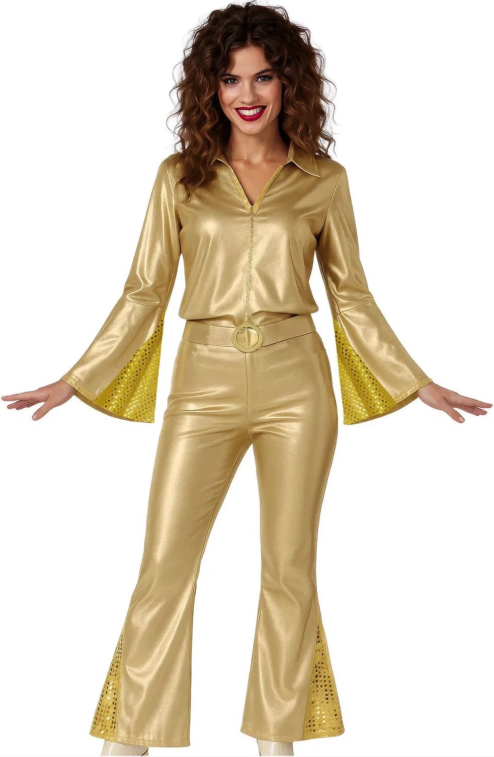 Costumi in Coppia in Discoteca Anni '70 di Colore Dorato